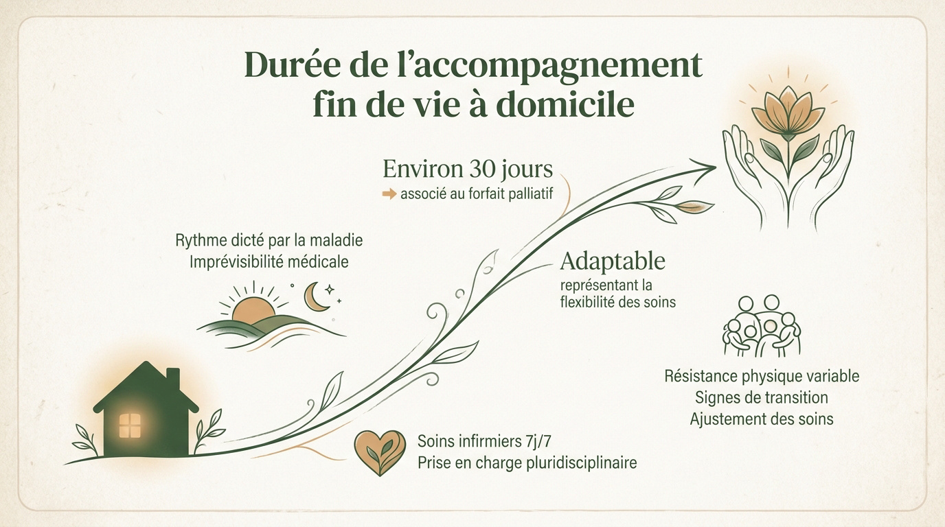 Infirmière prodiguant des soins de confort à un patient en fin de vie à domicile