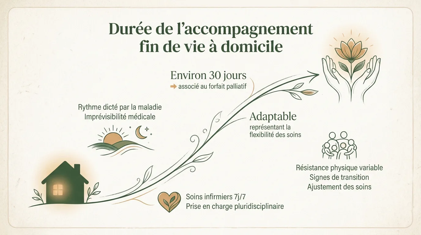 Infirmière prodiguant des soins de confort à un patient en fin de vie à domicile